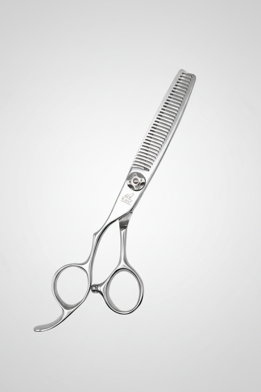 KANZ Duke Line VEC-302L — 5.8" Left-Hand Blending & Texturising Scissor